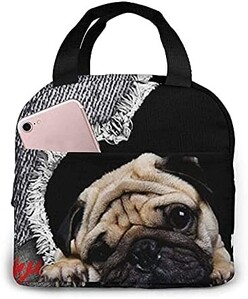 Geantă de prânz Cutie de prânz pentru câini drăguț, geantă izolată, pentru bărbați/femei, călătorii de muncă