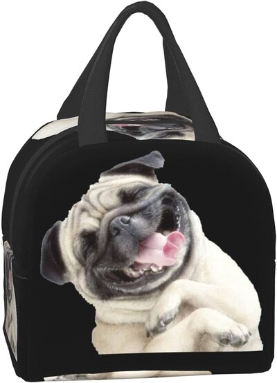 Geantă de prânz Cutie de prânz pentru câini drăguț, geantă izolată, pentru bărbați/femei, călătorii de muncă
