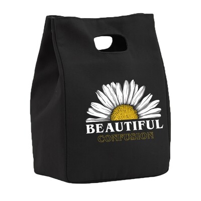 Saci de prânz din pânză termică pentru femei Geantă frigorifică Prânz izolat Bento Pachet Pungă de picnic cu mâncare Saci de prânz cu model de margarete pentru muncă