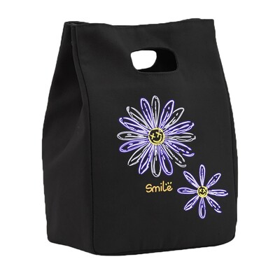 Saci de prânz din pânză termică pentru femei Geantă frigorifică Prânz izolat Bento Pachet Pungă de picnic cu mâncare Saci de prânz cu model de margarete pentru muncă