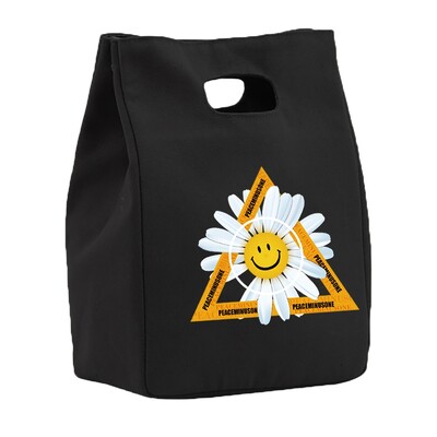 Saci de prânz din pânză termică pentru femei Geantă frigorifică Prânz izolat Bento Pachet Pungă de picnic cu mâncare Saci de prânz cu model de margarete pentru muncă