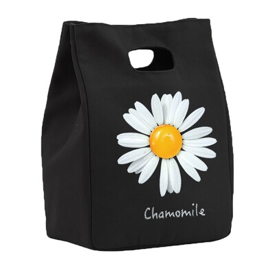 Saci de prânz din pânză termică pentru femei Geantă frigorifică Prânz izolat Bento Pachet Pungă de picnic cu mâncare Saci de prânz cu model de margarete pentru muncă