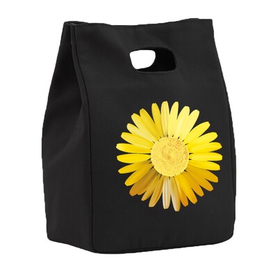 Saci de prânz din pânză termică pentru femei Geantă frigorifică Prânz izolat Bento Pachet Pungă de picnic cu mâncare Saci de prânz cu model de margarete pentru muncă