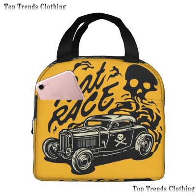 Geantă de prânz pentru motocicletă, gata de curse, bărbați, femei, cutie de prânz cu izolare termică, pentru copii, școlari