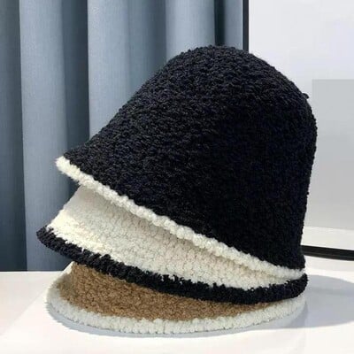 Vödörsapka női téli kötött alkalmi melegen tartó horgászsapka női vastag meleg divatos design koreai téli sapka Gorro új