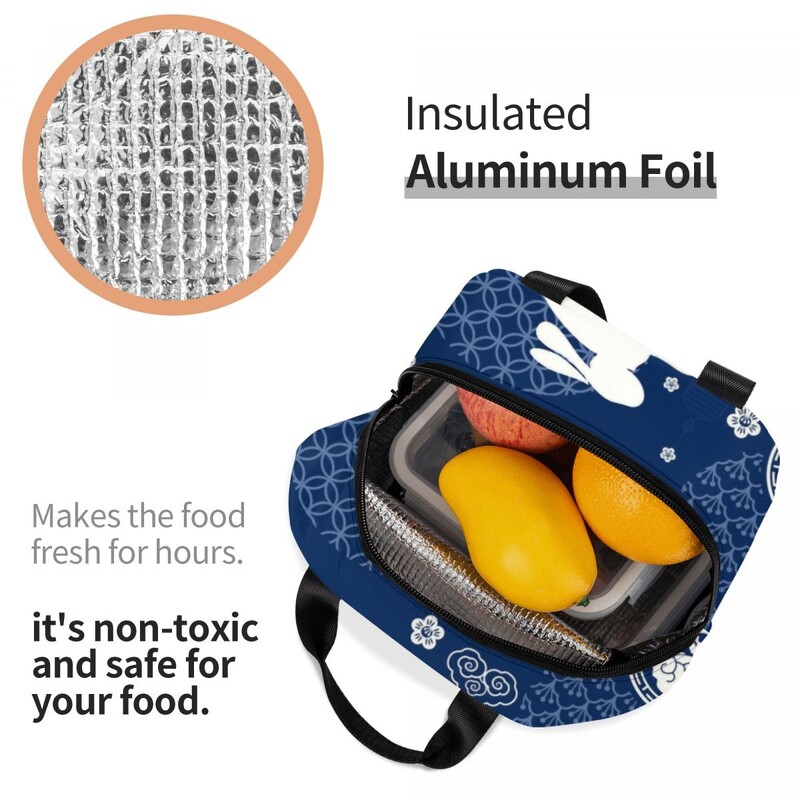 Genți de prânz izolate The Tamed WangXian Bunny pentru femei Mo Dao Zu Shi Cooler reciclabil cutie termică Bento pentru călătorie în aer liber