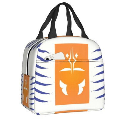 Fulcrum Ahsoka Tano Geantă de prânz termoizolantă pentru femei, cutie de prânz termoizolată, cutie de prânz, pe plajă, camping, picnic, cu mâncare
