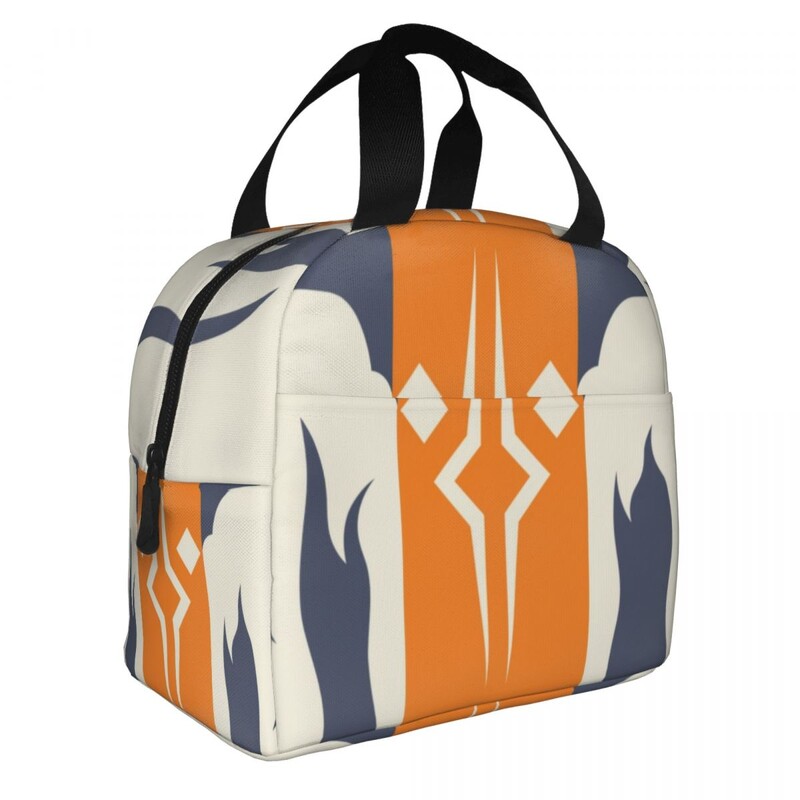 Fulcrum Ahsoka Tano Geantă de prânz termoizolantă pentru femei, cutie de prânz termoizolată, cutie de prânz, pe plajă, camping, picnic, cu mâncare