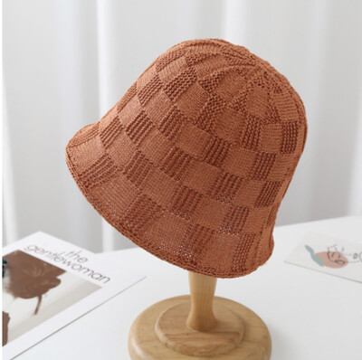Șapcă de pescar împletită, vară, toamnă, pălărie decorativă de găleată pentru femei, protecție UV, șapci de soare Panama, pălării de plajă de vacanță