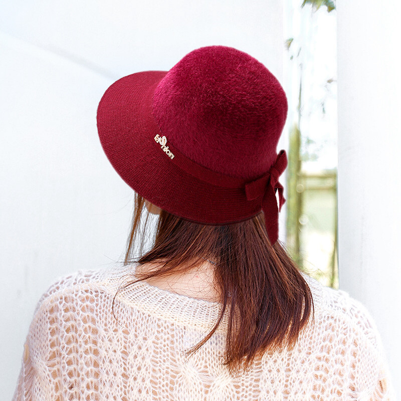 Toamnă Iarnă Fedoras Pălărie pentru femei Elegant Vintage Bowknot Lână Pălărie Dom Pâslă Nunta Biserică Jazz Șapcă Femeie Bow Bowler