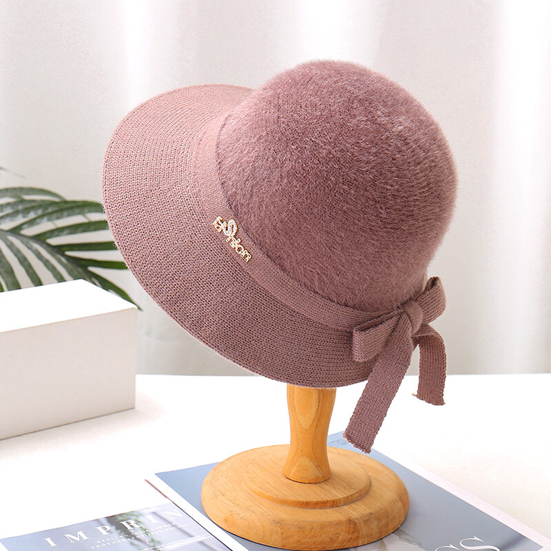 Toamnă Iarnă Fedoras Pălărie pentru femei Elegant Vintage Bowknot Lână Pălărie Dom Pâslă Nunta Biserică Jazz Șapcă Femeie Bow Bowler