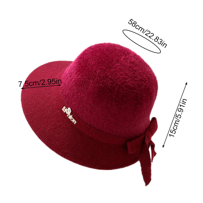 Toamnă Iarnă Fedoras Pălărie pentru femei Elegant Vintage Bowknot Lână Pălărie Dom Pâslă Nunta Biserică Jazz Șapcă Femeie Bow Bowler