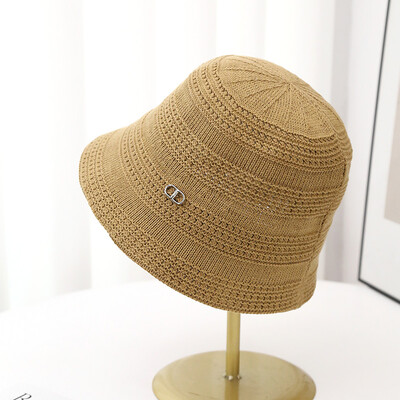 Pălării de găleată din bumbac respirabil, tricotat, pentru femei, primăvară, vară, vintage, tricotate, pălărie de pescar, noi șepci Panama pentru doamne