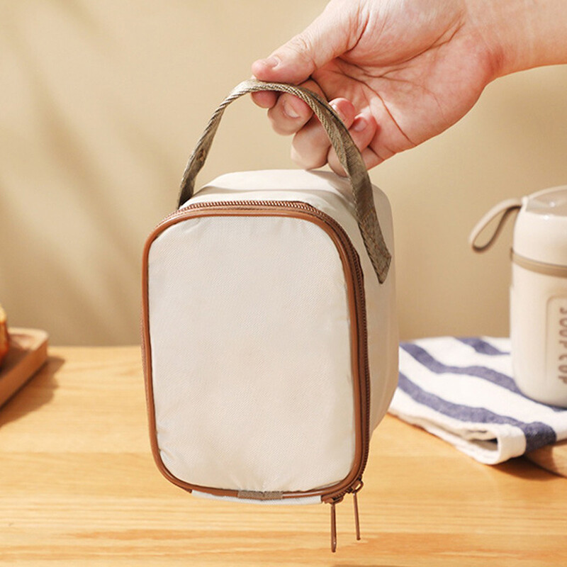 Izolație pe termen lung YANZAI: Gențile de prânz reutilizabile sunt constituite din pânză Oxford și folie de aluminiu, care este cunoscută pentru