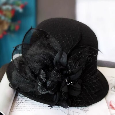 Nouă moda elegantă pălărie de jazz pălărie de lână pentru femei primăvară toamnă iarnă țesătură de lână vintage literatură șapcă cu vârf