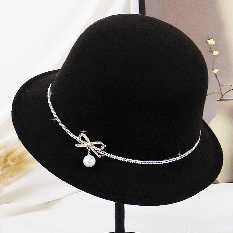 Nouă moda elegantă pălărie de jazz pălărie de lână pentru femei primăvară toamnă iarnă țesătură de lână vintage literatură șapcă cu vârf