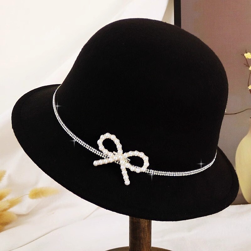 Nouă moda elegantă pălărie de jazz pălărie de lână pentru femei primăvară toamnă iarnă țesătură de lână vintage literatură șapcă cu vârf