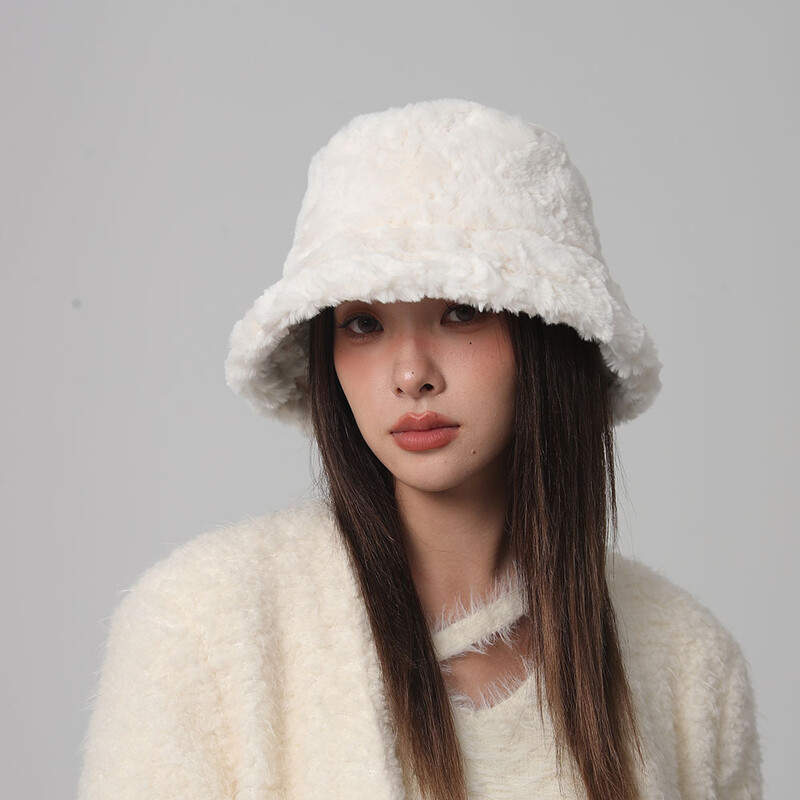 Pălărie cu găleată din blană de leopard, 2024 NOU, modă amuzantă, toamnă iarnă, pălărie de pescar de pluș, moale, caldă, groase, pălărie de găleată