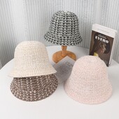 Nouă primăvară, vară, cu dungi, bol tricotat, pălării de pescar de lux pentru femei, lenjerie de soare pliabilă, pălărie mare cu găleată, șapci Panama, cadou