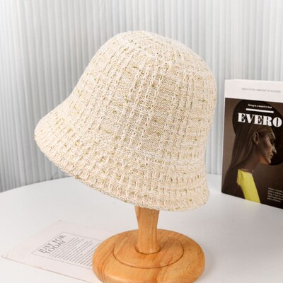 Nouă primăvară, vară, cu dungi, bol tricotat, pălării de pescar de lux pentru femei, lenjerie de soare pliabilă, pălărie mare cu găleată, șapci Panama, cadou