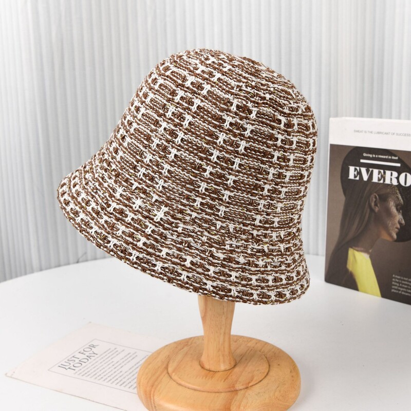 Nouă primăvară, vară, cu dungi, bol tricotat, pălării de pescar de lux pentru femei, lenjerie de soare pliabilă, pălărie mare cu găleată, șapci Panama, cadou
