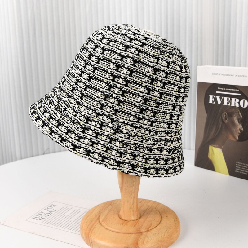 Nouă primăvară, vară, cu dungi, bol tricotat, pălării de pescar de lux pentru femei, lenjerie de soare pliabilă, pălărie mare cu găleată, șapci Panama, cadou