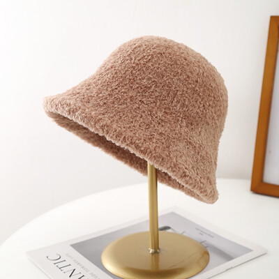 MAXSITI U zimske vunene tople kape od flisa za žene Vintage pletene ribarske kape zadebljane Pletene kape za umivaonik šešir