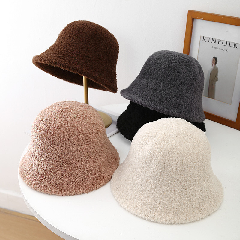 MAXSITI U zimske vunene tople kape od flisa za žene Vintage pletene ribarske kape zadebljane Pletene kape za umivaonik šešir