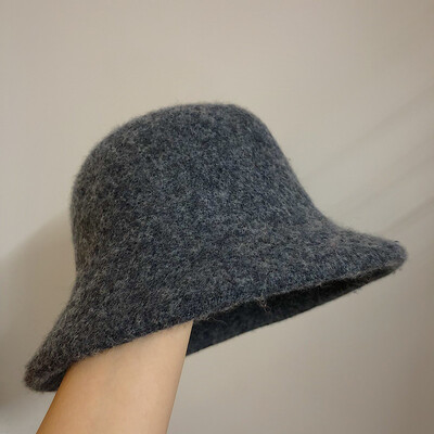 Toamnă Iarnă Lână Pălărie găleată Femei Moda Vintage Pălării de pescar Cap versatilă Pălărie din pâslă de primăvară 6 Culori Pliabil transport gratuit