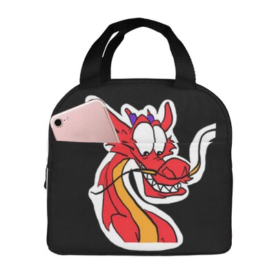 Mushu de la Mulan Genți de prânz Cutie Bento izolată Geanta portabilă de prânz Genți de picnic rezistente la scurgeri Geantă termică pentru femeie birou