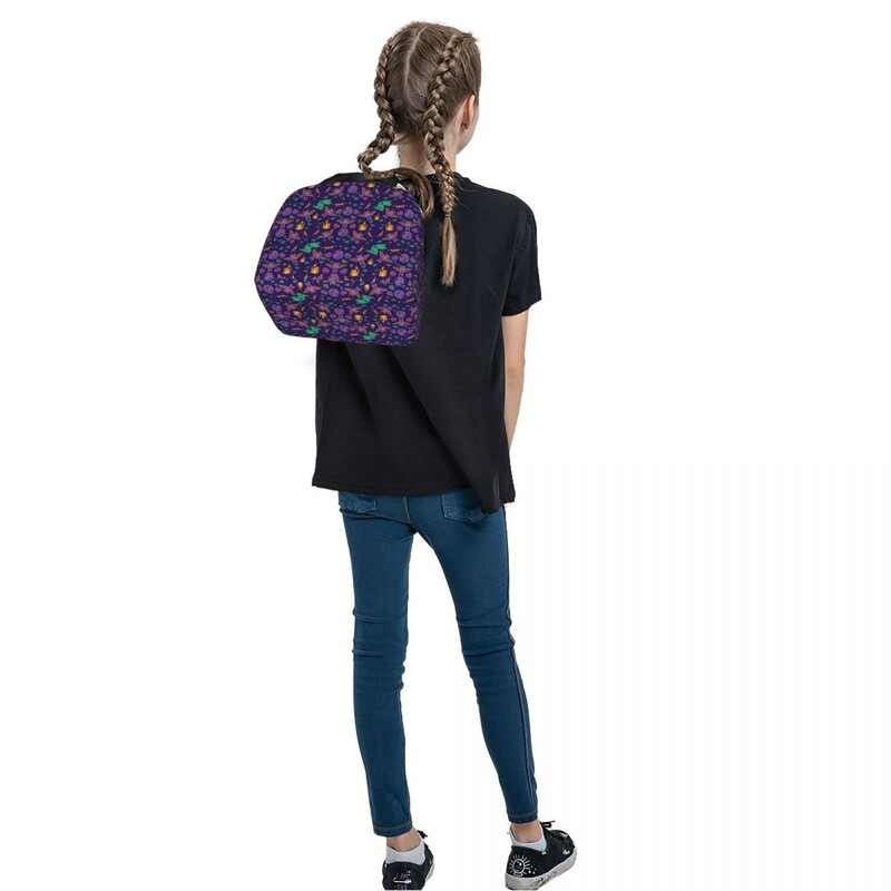 Spyro Pattern pusdienu somas, izolētas Bento Box, pārnēsājamas pusdienu somas atkārtoti lietojamas piknika somas aukstuma soma sieviešu studentu birojam