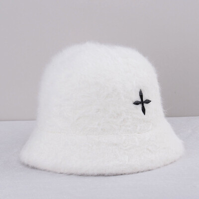 2022 de iarnă pentru femei, de culoare uni, pălărie de blană de iepure, pălărie de pescar, cu bazin încrucișat, pentru transport gratuit