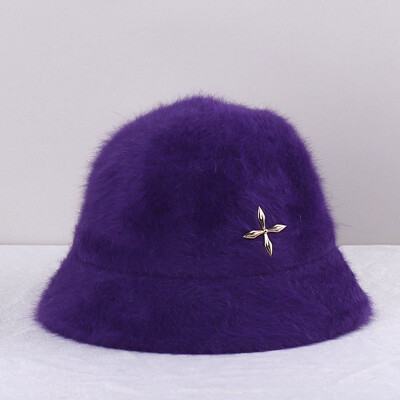 2022 de iarnă pentru femei, de culoare uni, pălărie de blană de iepure, pălărie de pescar, cu bazin încrucișat, pentru transport gratuit