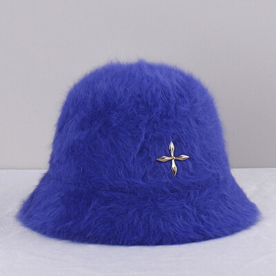 2022 de iarnă pentru femei, de culoare uni, pălărie de blană de iepure, pălărie de pescar, cu bazin încrucișat, pentru transport gratuit