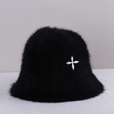 2022 de iarnă pentru femei, de culoare uni, pălărie de blană de iepure, pălărie de pescar, cu bazin încrucișat, pentru transport gratuit
