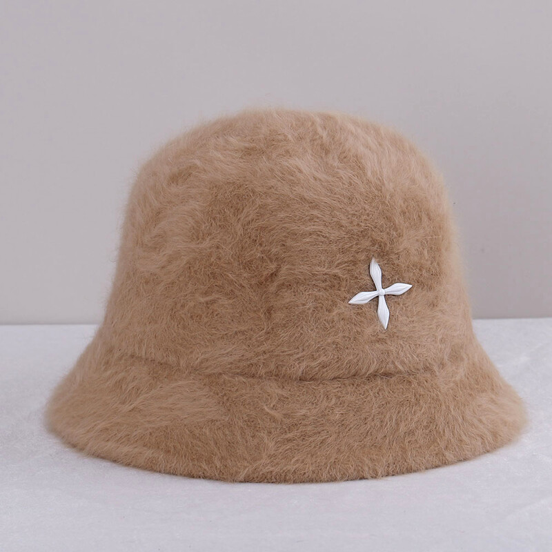 2022 de iarnă pentru femei, de culoare uni, pălărie de blană de iepure, pălărie de pescar, cu bazin încrucișat, pentru transport gratuit