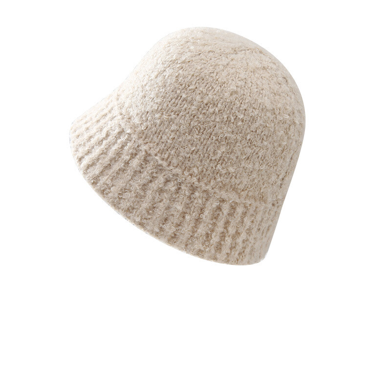 2023, noua pălărie japoneză, simplă, de culoare solidă, tricotată, pentru femei, toamnă și iarnă, ocazională, versatilă, din pluș, caldă, dom, pentru chiuvetă