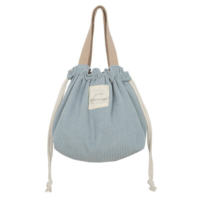 Geantă de prânz din pânză din velur Cutie de prânz cu șnur Toc de picnic din pânză din bumbac ecologic Geanta de mână mică Container pentru cină Saci de depozitare a alimentelor