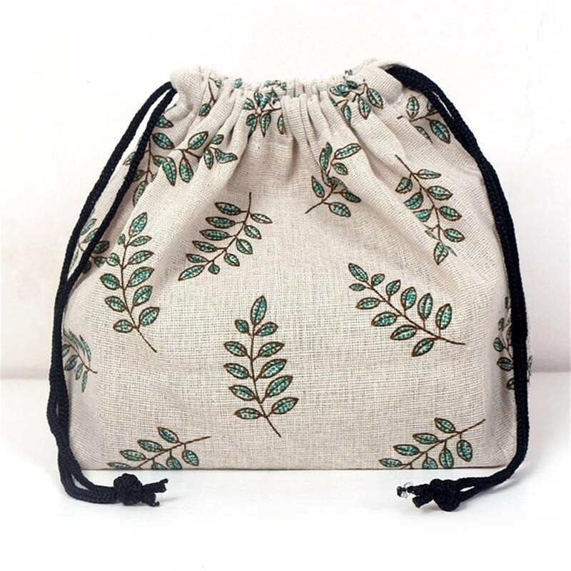 Geantă de prânz Pisică urs polar Cutie de prânz Cutie de prânz cu șnur Geanta pentru picnic în stil japonez Eco Poșetă de mână mică Container pentru cină Saci de depozitare a alimentelor