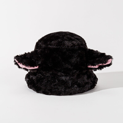 Pălărie cu găleată din blană de leopard, 2024 NOU, modă amuzantă, toamnă iarnă, pălărie de pescar de pluș, moale, caldă, groase, pălărie de găleată