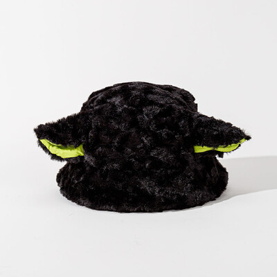 Pălărie cu găleată din blană de leopard, 2024 NOU, modă amuzantă, toamnă iarnă, pălărie de pescar de pluș, moale, caldă, groase, pălărie de găleată