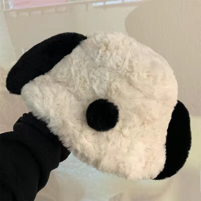 Fete Toamnă Iarnă Cățeluș Oală de pluș Pălărie de găleată Desene Animat Animal de companie ureche lungă Căldură drăguță Pălărie de pescar pufoasă