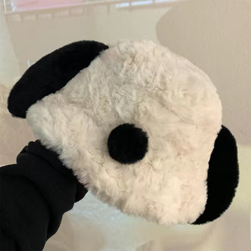 Fete Toamnă Iarnă Cățeluș Oală de pluș Pălărie de găleată Desene Animat Animal de companie ureche lungă Căldură drăguță Pălărie de pescar pufoasă