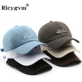 RICYGVM Șapcă de baseball cu litere de modă pentru bărbați, femei, pălărie brodata cu vârf, din bumbac, cu limbă de rață, șepci de soare în aer liber