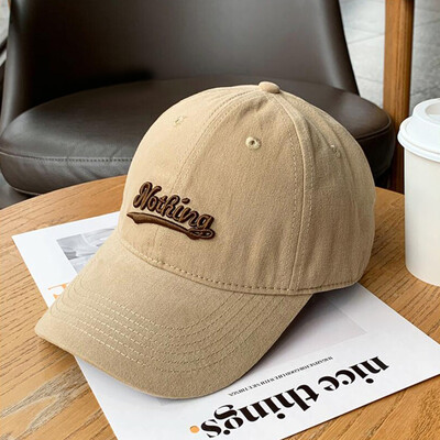 Pălărie de baseball cu broderie de litere RICYGVM pentru femei bărbați șapcă cu limbă de rață la modă Parasolar în aer liber Căciuli cu vârf Vizieri de culoare solidă