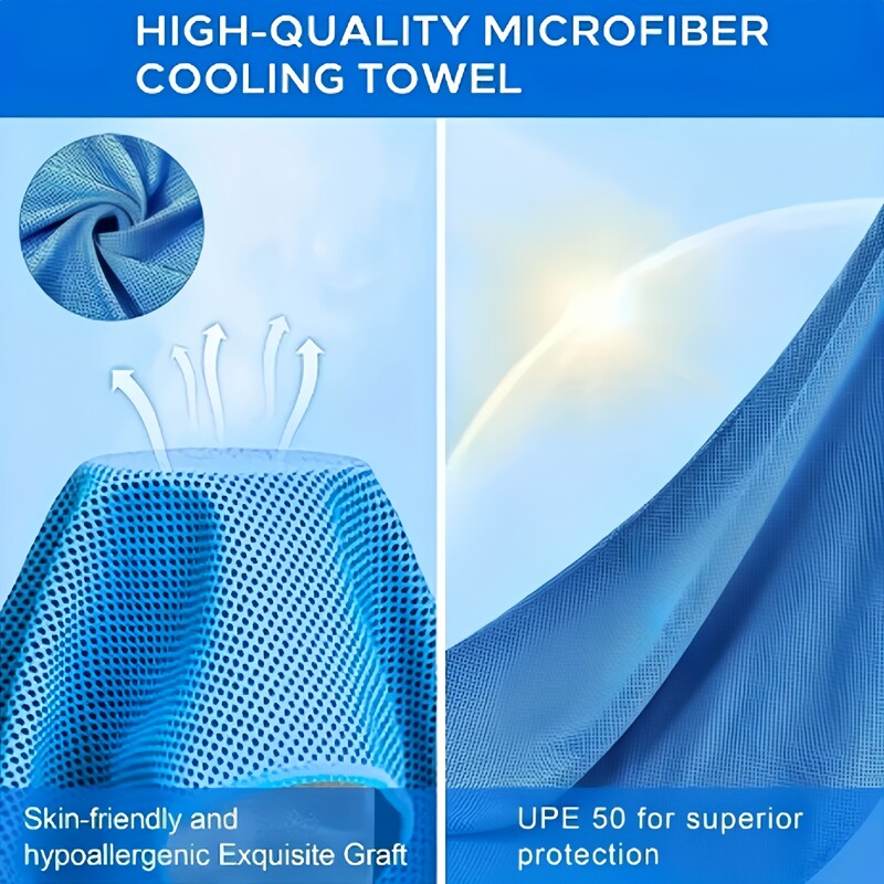 1 bucată prosop de răcire cu glugă, prosop de răcire pentru gât și față, uscare rapidă și absorbție de transpirație, antrenament, camping, ciclism