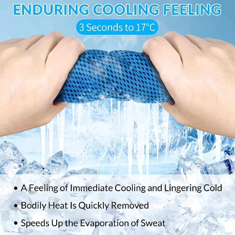 1 bucată prosop de răcire cu glugă, prosop de răcire pentru gât și față, uscare rapidă și absorbție de transpirație, antrenament, camping, ciclism