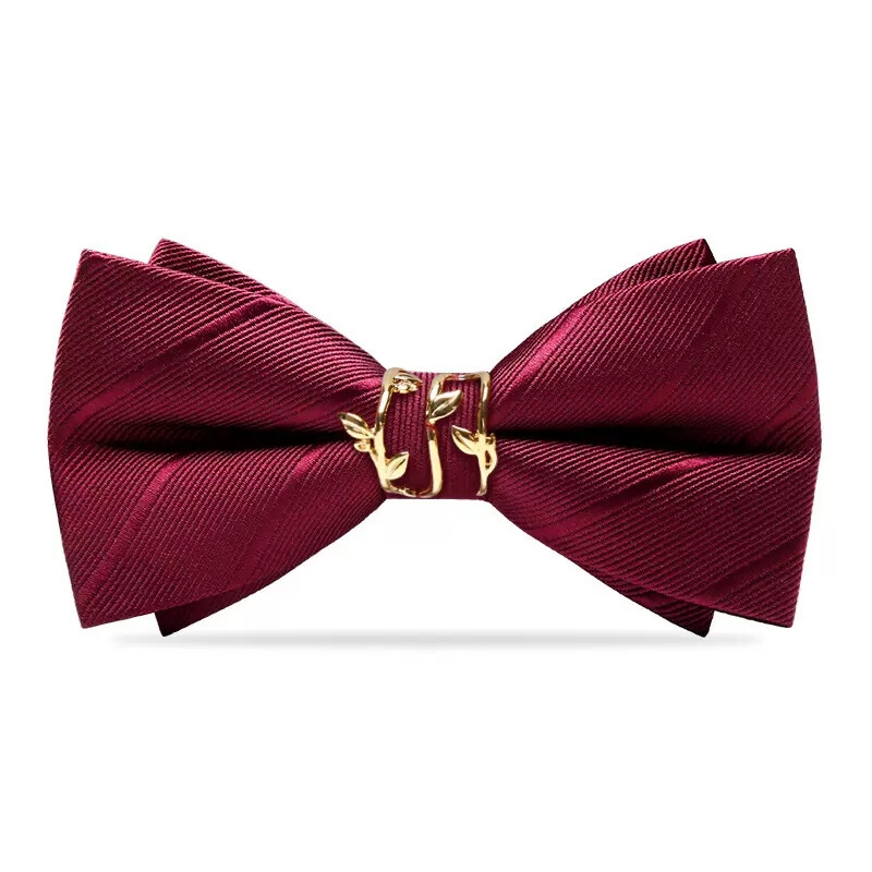 Visokokvalitetne muške prugaste metalne leptir mašne Svečanost vjenčanja Banket Leptir u korejskom stilu Mornarsko crvena mašna Dodaci za mladoženje