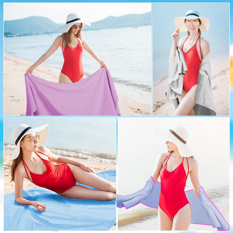 1 vnt. Mikropluošto paplūdimio rankšluostis, itin sugeriantis, kompaktiškas ir lengvai nešiojamas, tinka plaukiojimui, baseinui, vandens sportui, jogai, sporto salėje