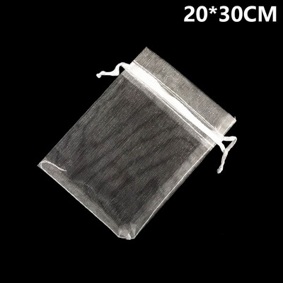 25/50 bucăți bomboane de Crăciun ambalare bijuterii pliculețe din organza tifon pungi albe pungi cadou buzunar cu șnur